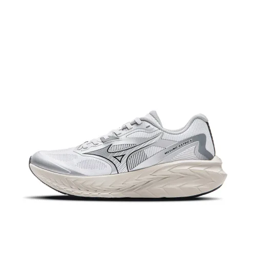 Mizuno ASTRO X Износостойкие Низкие Беговые Кроссовки Унисекс Белый Серебряный