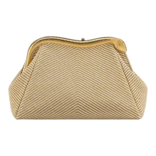 BVLGARI Serpentine Хлопок Плечо Сумка Клатч Средний Женский Золотой