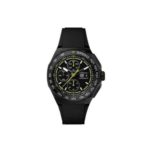 TAG HEUER Автоматический Механический Механизм Мужские Часы 44 мм Черный