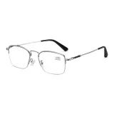 Серебряная оправа + Монограмма Солнцезащитные очки 350 Степень + Коробка (Рекомендуется для возраста 70-75 лет)