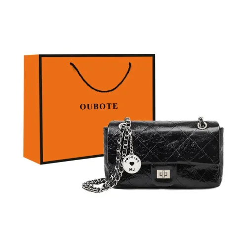 OUBOTE Сумка через плечо из коровьей кожи женская черная