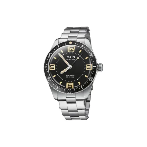 Oris Автоматический Механический Механизм Унисекс Часы 40 мм Черный Циферблат Корпус из Нержавеющей Стали Ремешок из Нержавеющей Стали