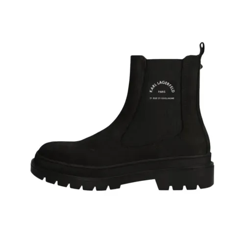 KARL LAGERFELD Короткий Челси Мужской Черный