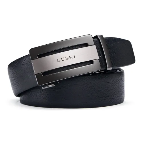 GUSKI Ремень из коровьей кожи Boyfriend Элегантность Кромка пояса Мужской Ширина 3,5 см Подарочный набор в коробке