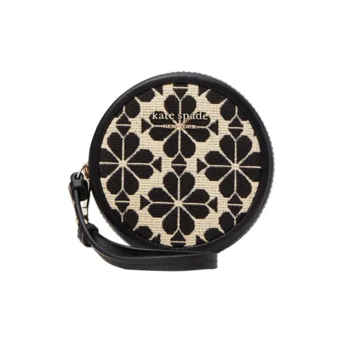 Kate Spade Ткань с кожаными вставками запястный клатч кошелек для монет клатч кошелек для монет женский белый и черный