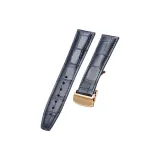 Розовое золото, застежка, кожа, синий