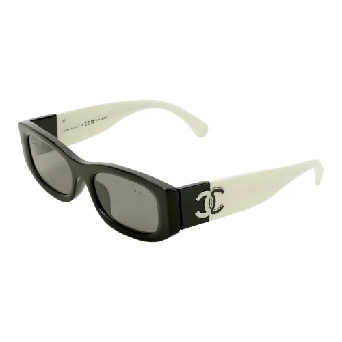CHANEL Нерегулярная форма Солнцезащитные очки Унисекс Черный