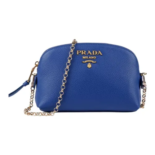 PRADA Коровья кожа Одно плечо Клатч Женский Королевский синий