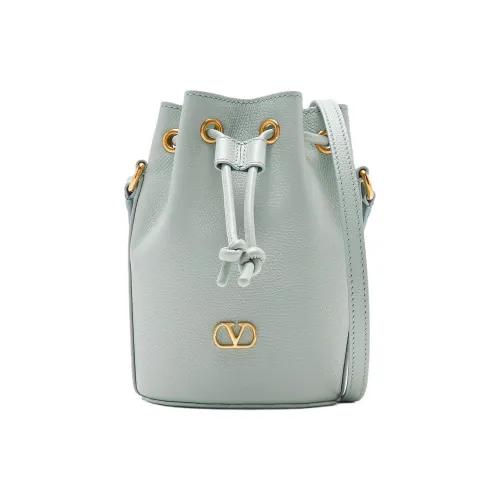Valentino Телячья кожа Ведрообразные сумки Сумки через плечо Сумка через плечо Мини Женская Синяя