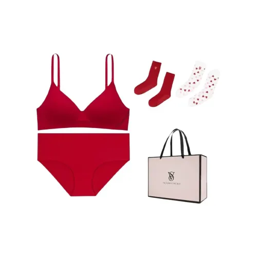 Victoria's Secret Fantasy Collection Комплект нижнего белья Женский Gift Box Set + Shopping Bag Красный