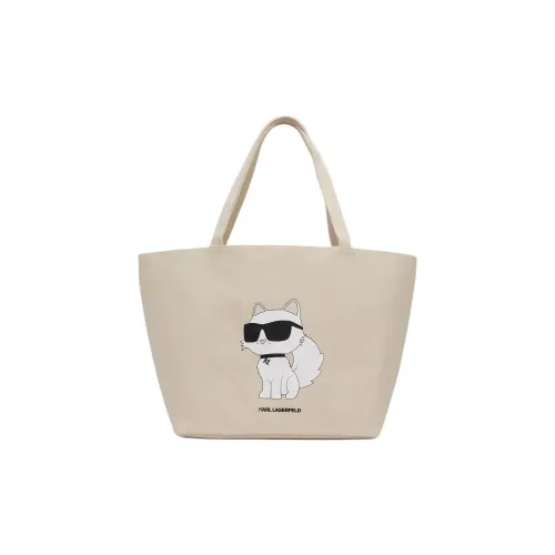 Karl Lagerfeld Переработанный хлопок Тоут Сумка Сумка для покупок Сумка на плечо Женская Естественный