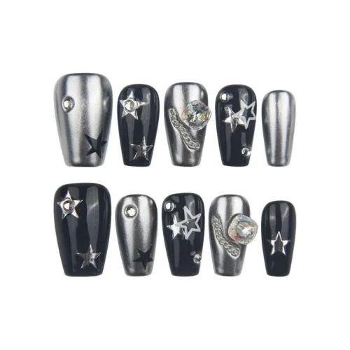 PURUITI Gothic Vintage Collection Handcrafted False Nail MID Длина (размер в длину) LADDER Стиль Металл Стиль Jump Цвет
