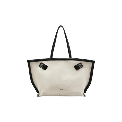 PROENZA SCHOULER Linen Tote Bag Shopping Bag Shoulder Bag Regular Women's Natural Black PROENZA SCHOULER Льняная сумка-тоут сумка для покупок плечевая сумка стандартная женская натуральный и черный