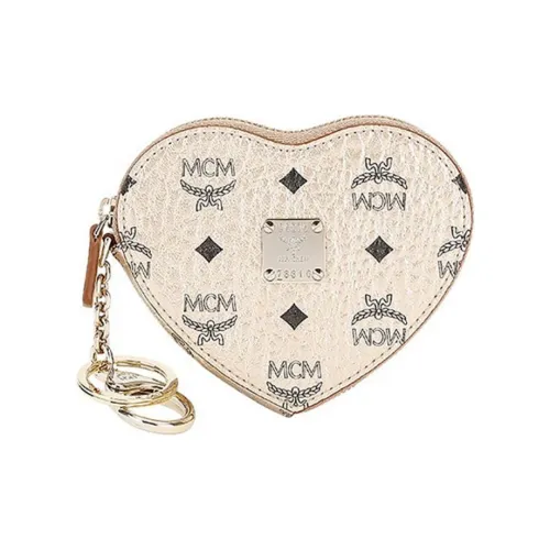 MCM Visetos Кошелек из искусственной кожи клатч женский шампанское золото монограмма