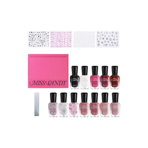 Miss Candy Peel Off Длинный Тривожный Сердцебиение Chapter Набор Лак для ногтей Gift Box Set 12 ЦВЕТОВ