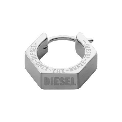 Серьги DIESEL из нержавеющей стали унисекс серебряные