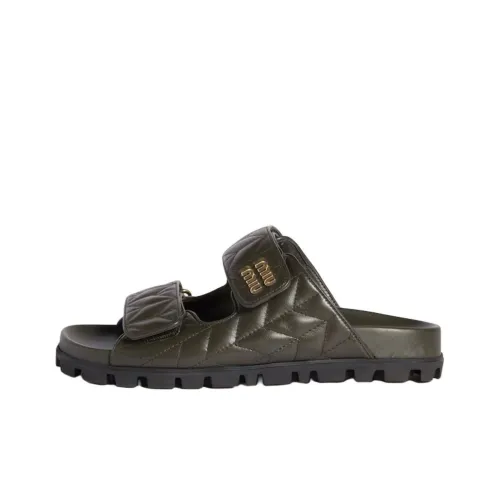 MIU MIU Matelassé Слипоны Женские Зеленый