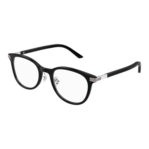 GUCCI Переработанный ацетат Овал Оправы для очков Унисекс Черный