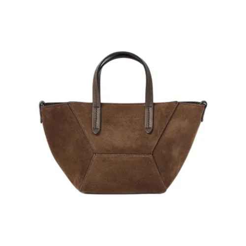 BRUNELLO CUCINELLI Замша Сумка Мини Женская Коричневая
