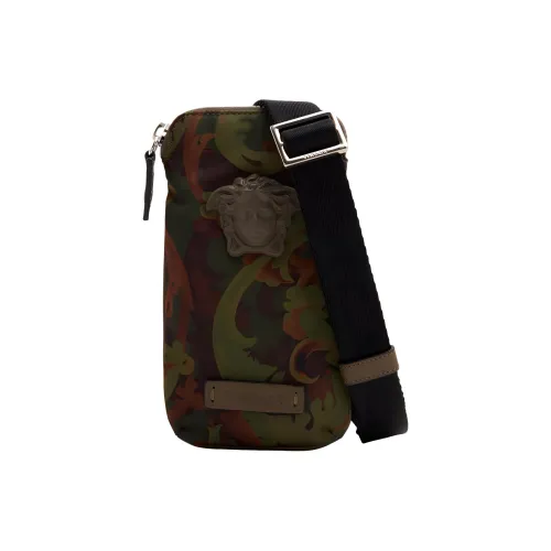 VERSACE Nylon Одно Плечо Через Плечо Чехол для телефона Мини Унисекс Камуфляж