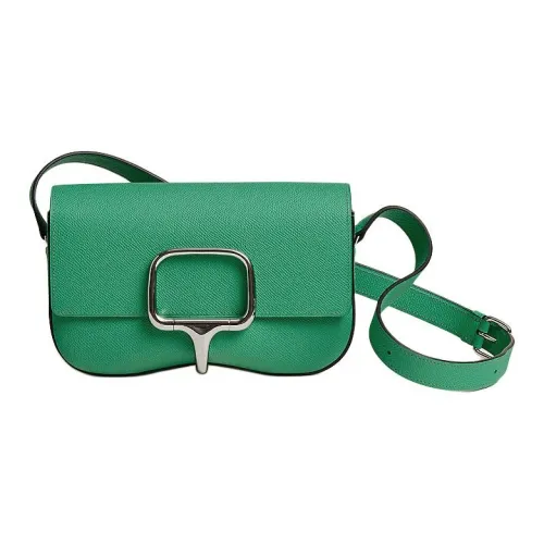 HERMES Della Cavalleria Эпсомская кожа Сумка через плечо Сумка на плечо Женская U4 Vert Vertigo Dazzling Green