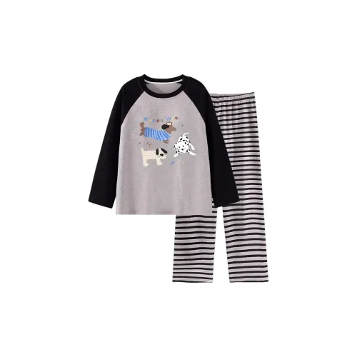 METE WHALE MT Пижамный комплект Женские Щенок Полосы