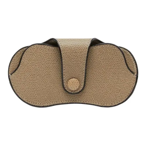 Valextra Millepunte Телячья кожа Чехол для очков Маленький Женские Устрица Коричневый