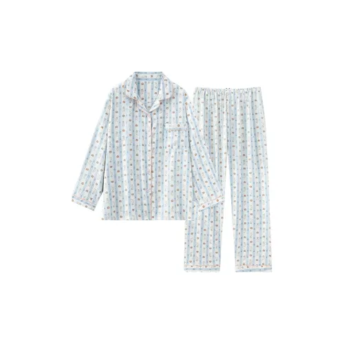 METE WHALE MT Пижамный комплект Унисекс Синий Белый