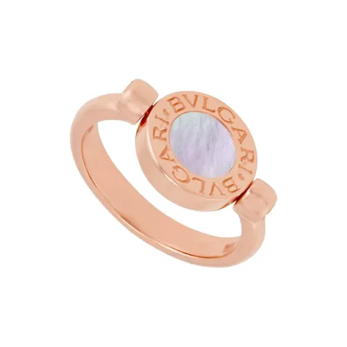 BVLGARI Розовое золото Жемчужная раковина Оникс Кольца Женские