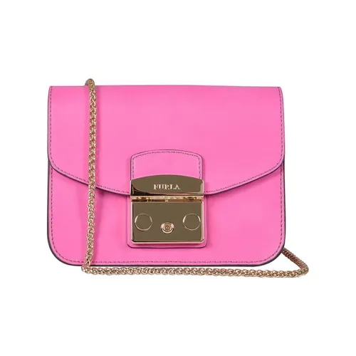 Furla Metropolis Collection Коровья кожа Свинка Сумка Сумки через плечо Сумка на плечо Женская Розовая Красная