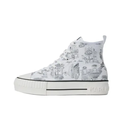 Jorge Parra X KARL LAGERFELD Высокие кеды Женские Белые