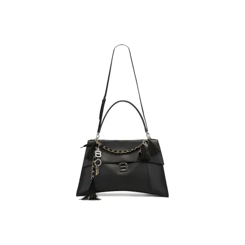 Balenciaga Кожа Одно Плечо Сумка Большая Женская Черная