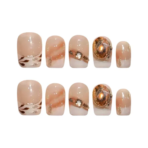 Fanze Chilly Кленовый Leaf Rhinestone Premium Luxury Короткий LADDER Розовый Градиент 10mm