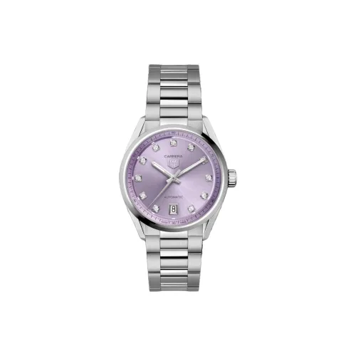 TAG HEUER Автоматический Механический Movement Женские Часы 36 мм Фиолетовые