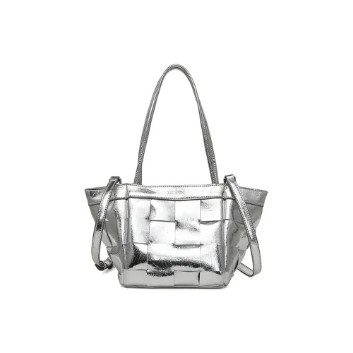 teenmix Коровья кожа с синтетической кожей сумка через плечо плечевая сумка стандартная женская черный серебряный