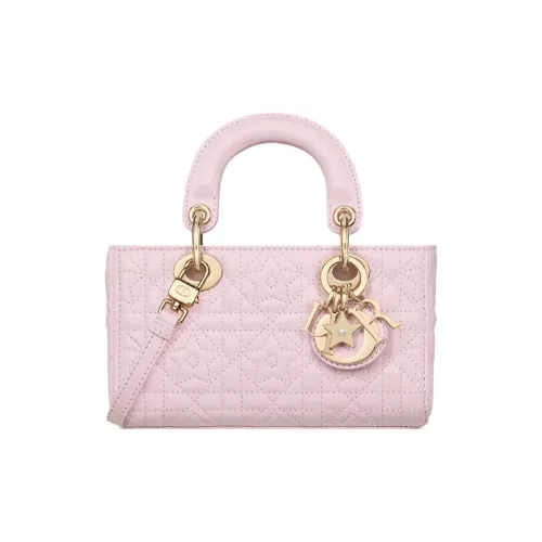 DIOR LADY D JOY Sheepskin Сумка Lady Dior Сумка через плечо Сумка Extra Mini Женская Светло-розовая