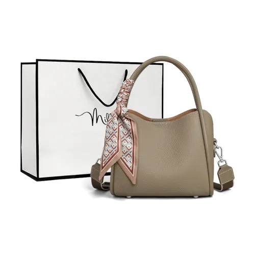 MILLIE'S Сумка через плечо из коровьей кожи сумка ведрообразная сумка стандартная женская слоновая серый жемчужный белый