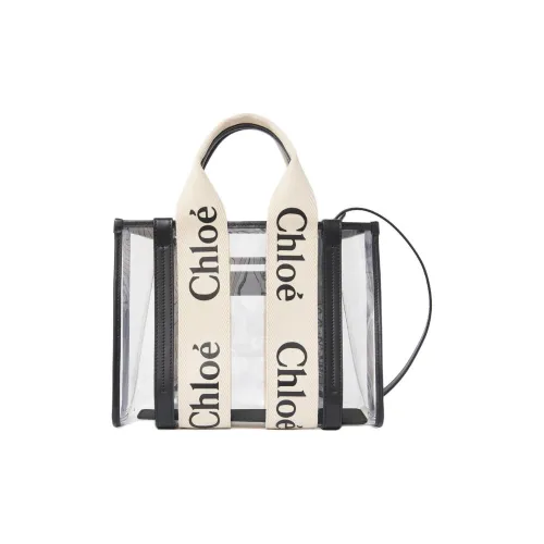 Chloe Woody Полиуретан Тоут Сумка Сумка для покупок Маленькая Сумка Женская Белая