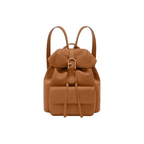 Furla Телячья кожа Рюкзак Маленький Женские Коньячный цвет