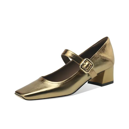 BOERDIQI Грубый каблук Мэри Джейн туфли 4,5 см женские