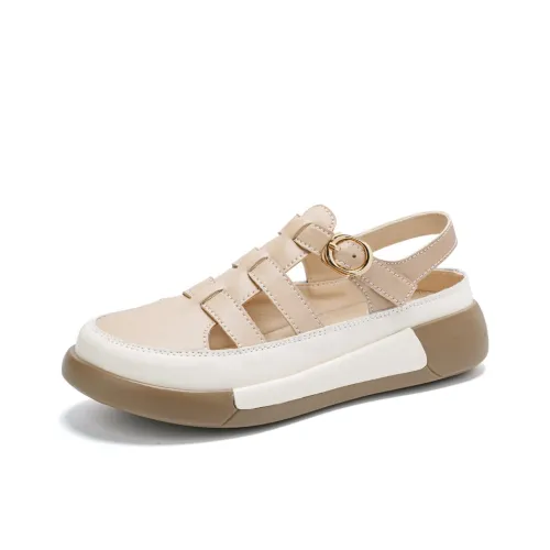 Сандалии Reivanti в римском стиле Женские Бежево-коричневые