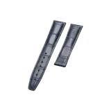 Без пуговиц - синий, кожа