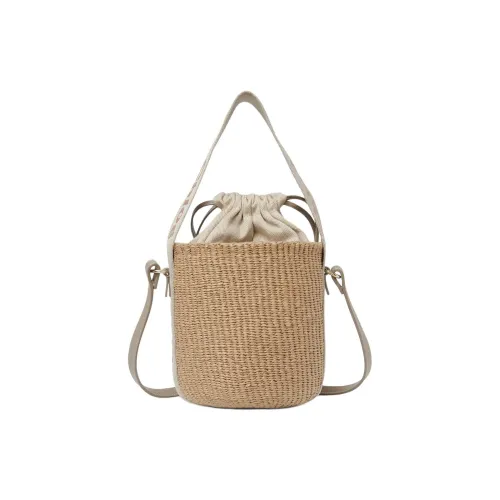 Chloe Woody Бумага Корзина Сумка Сумка через плечо Сумка Маленькая Женская Хаки