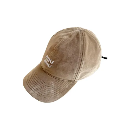 MIU MIU Велюр Кепки Унисекс CAMEL