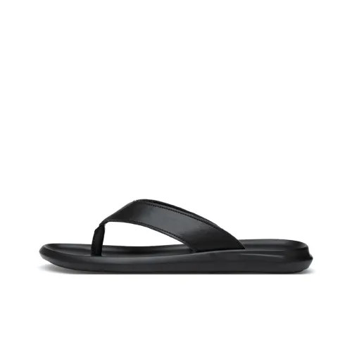 Kuding Устойчивые к истиранию шлепанцы мужские черные