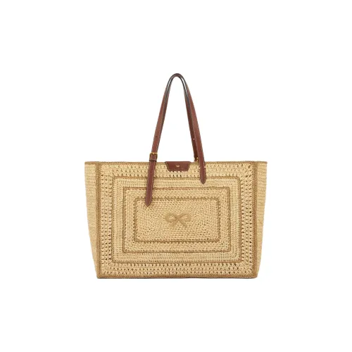 Anya Hindmarch Рафия Тоут Сумка Сумка для покупок Сумка на плечо Женская Бежевая