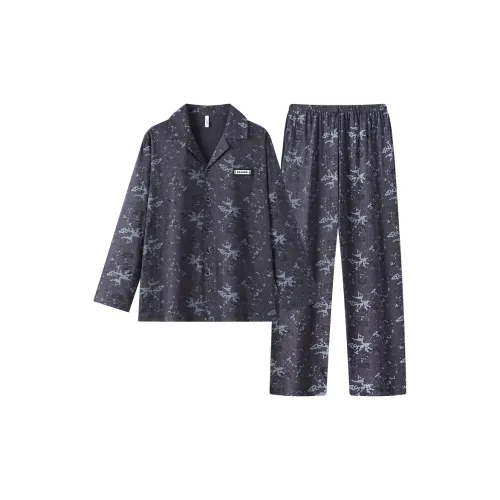 Gongdie Пижамный комплект Мужской Темно-серый