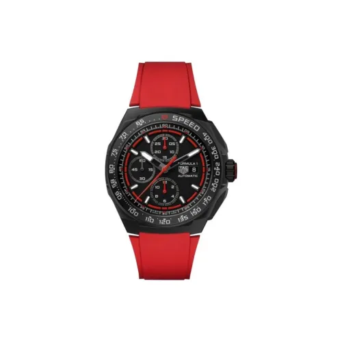 TAG HEUER Автоматический Механический Механизм Мужские Часы 44 мм Черный