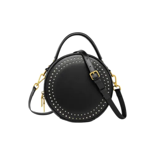 DEERE JACK Корова Спилок Маленькая Круглая Сумка Портативная Сумка через плечо Маленькая Женская Черная