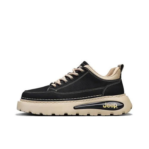 Jeep Амортизация Покрытие И Устойчивость к Износу Низкий Топ Повседневная Обувь Мужская Черная